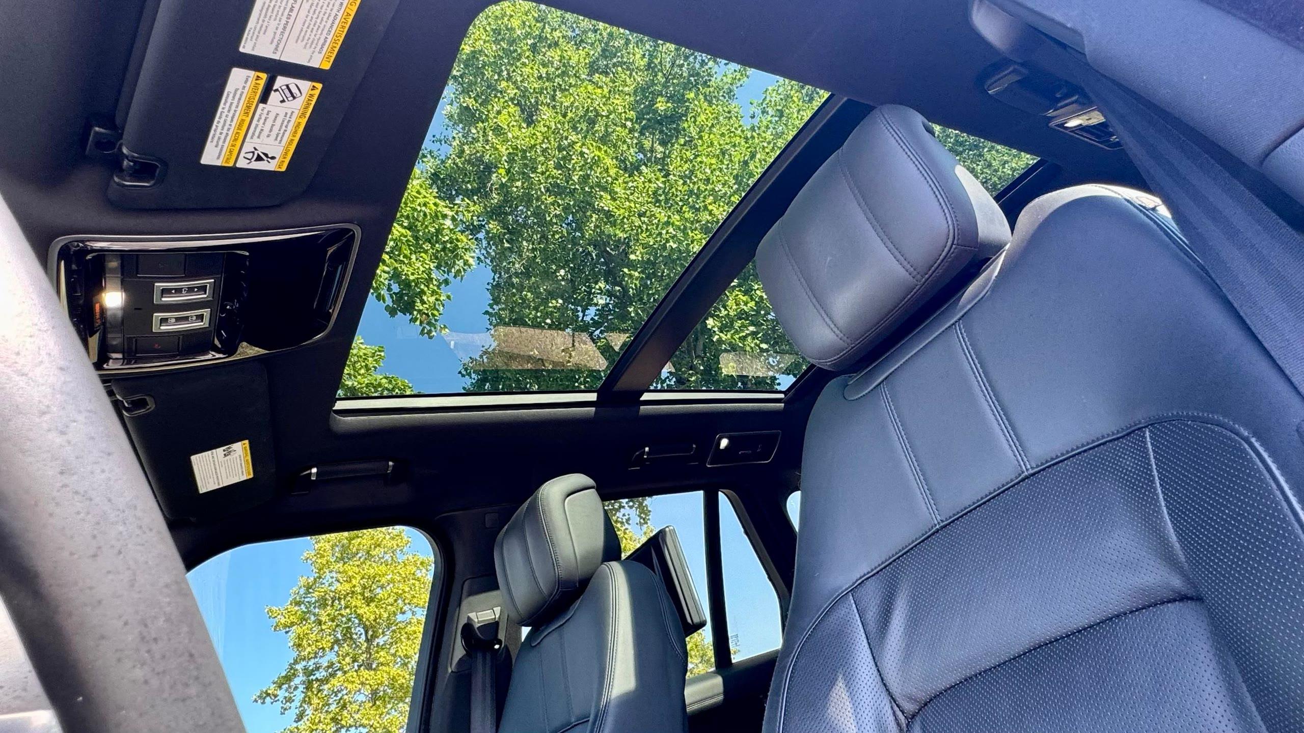 Range Rover Westminster interior beneath its panoramic roof